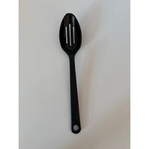 Vintage Tailor Made Black Slotted Serving Spoon Kitchen Utensil Made in USA